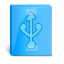 HDD USB Blue Icon 64x64 png